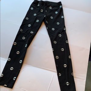 LIKE NEW Crewcuts black/silver emoji leggings
